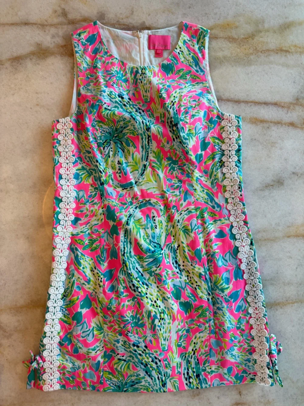 LILLY PULITZER Mila Shift Dress in Multi Snap Back Sz 14 - Picture 2 of 7